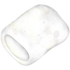Watercolor clip art hand drawn marshmallow watercolor