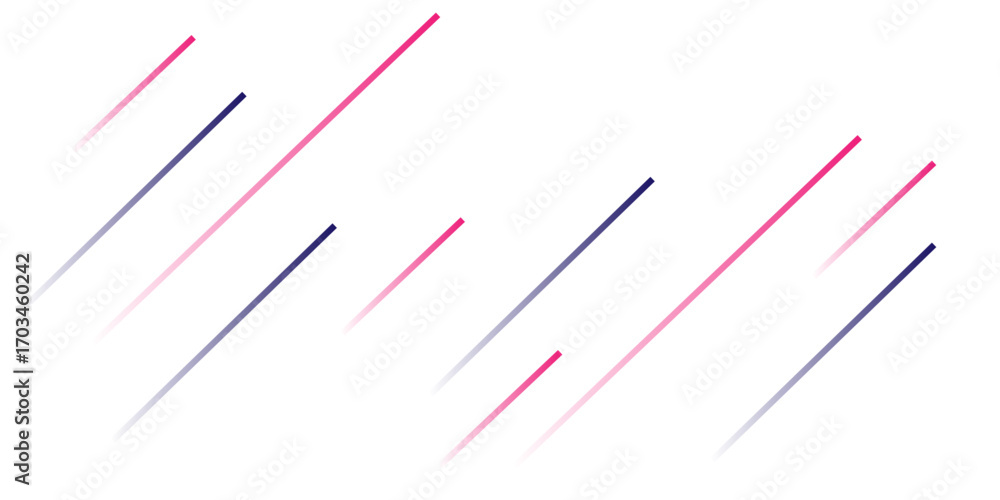 Poster a dynamic abstract background with a scattered pattern of diagonal lines in blue and pink gradients,