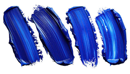 Abstract close-up of vibrant blue paintbrush strokes