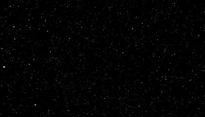 Dramatic Black Night Sky Filled with White Stars in Deep Space
