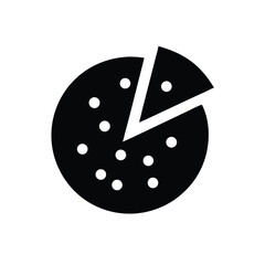 Simple Pizza Slice Silhouette Graphic Icon Design