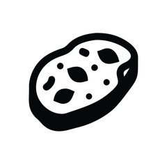 Stylized calzone or folded pizza icon