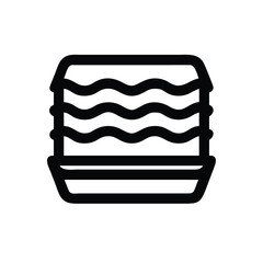 Layered Food Dish Icon - Silhouette