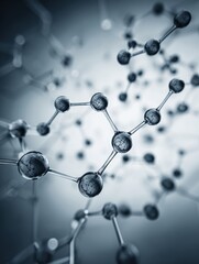 Molecular Structure Shown in a Dynamic and Abstract Representation Capturing the Essence of Chemistry and Science in a Contemporary Style
