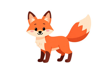 fox cartoon isolated on white