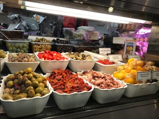 Colorful Mediterranean Deli Counter