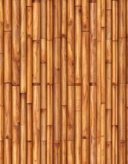 Fototapeta premium Close Up of Stacked Wood Wall Texture in Warm Brown and Beige Colors