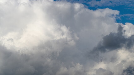 A Stunning and Dramatic Cloudscape Displayed Against a Beautifully Clear and Bright Blue Sky