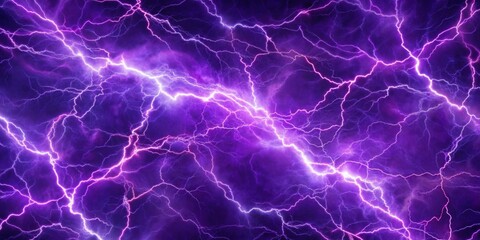 Obraz premium Abstract Purple Lightning Storm Background Texture, Ideal for Dramatic Designs and Energetic Visuals
