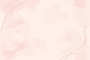 Blush Pink Watercolor Background with Gold Accents | Elegant Digital Paper for Invitations & Wedding Stationery