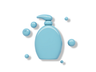 Hygiene icon.3D rendering plastic cartoon design isolated on transparent background.