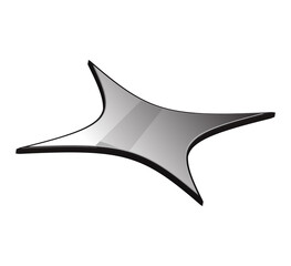 Abstract Starburst Silhouette with Gradient Edge