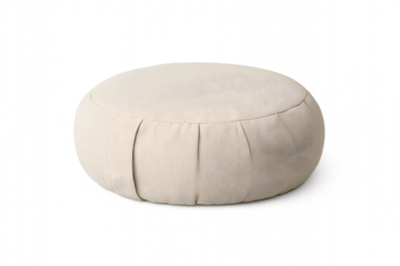 A neutral-toned meditation cushion designed for comfort and mindfulness practice, offering a simple yet calming design for meditative spaces