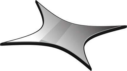 Abstract Starburst Silhouette with Gradient Edge