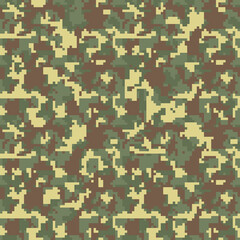 Camouflage pattern background seamless camo print. Green brown black olive colors forest texture