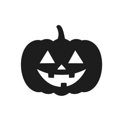 Simple Black Halloween Pumpkin Icon jack o lantern