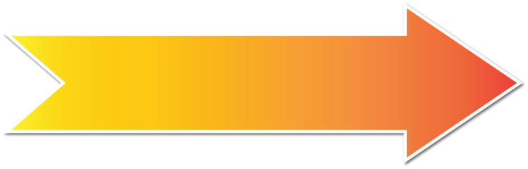 vector illustration of a yellow speech arrow it symbolize navigation and promption 