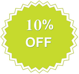 Bold 10% Off Sale Tag on Multilayer Geometric Shapes – Promotional Graphic