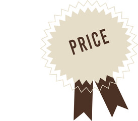 best choice label/ price tag with ribbon