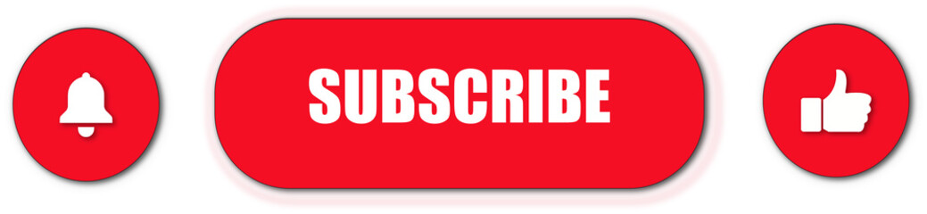 red subscribe button with a text Click to Subscribe