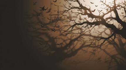 spooky halloween background,Scary tree Shadow overlay effect for halloween background,Scary treen and shaow in the forest