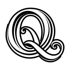 Creative letter p logo designed in glyph style