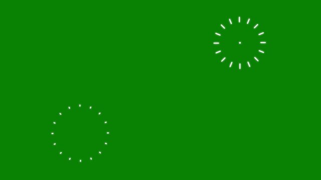 4K firework circle burst effect with shiny glowing lines, circle burst motion graphics, firework circle burst with shimmering glowing lines seamless loop for festive event Intro on green background