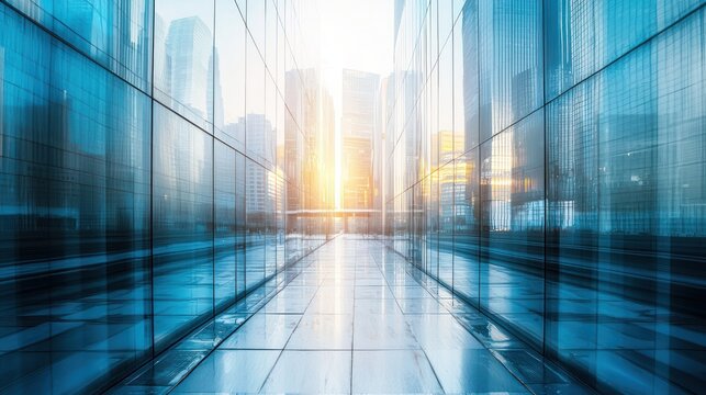 Modern city building exterior