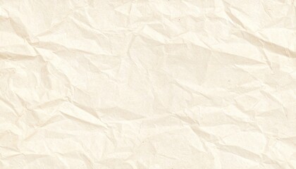 Obraz premium Light Beige Crumpled Paper Texture Background with Vintage Rough Pattern And Detailed Surface