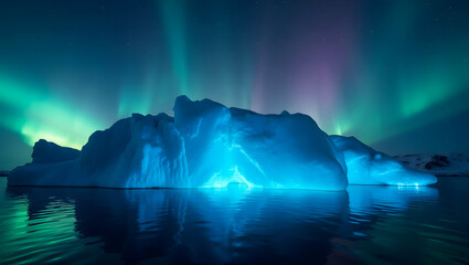Glowing Icebergs and Northern Lights: Nature’s Frozen Masterpiece