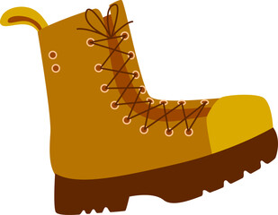 Cartoon Hiking Boot Illustration