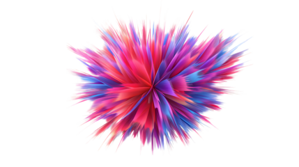 Vibrant explosion of colorful paint isolated on transparent background creates a dynamic and eye catching abstract design for various applications