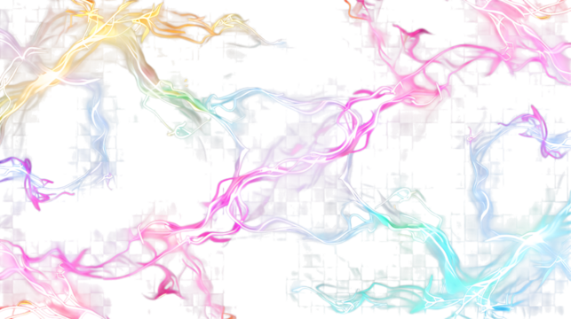 Delicate pastel colored smoke swirls isolated on transparent background, creating a soft and ethereal abstract pattern for artistic applications