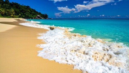 Tropical Beach Paradise: Idyllic Turquoise Waters and White Sand