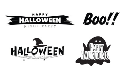 Halloween lettering design. Halloween decoration template. Vector illustration.