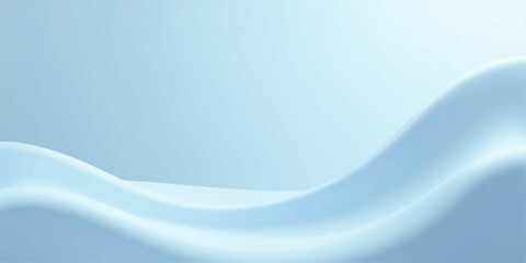 Abstract blue background with flowing waves and smooth curved design elements