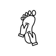 Foot Massage Illustration, Isolated on White Background