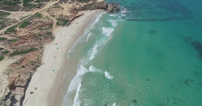 Aerial photo of Netanya beach, Israel