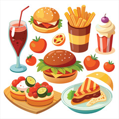 Food vector, Food design, Food concept, Food post, Food cartoon, Food icon, Food template, Food art, Food topics, Food doodle