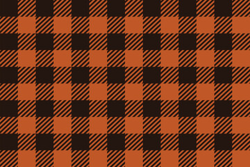 plaid background check fabric texture brown and orange colors gingham vector seamless pattern cloth illustration
