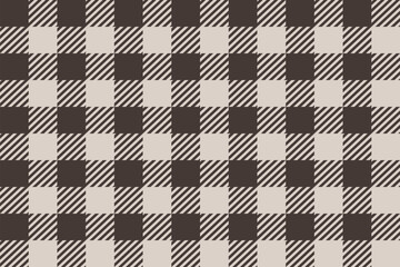 plaid background check fabric texture black and white colors gingham vector seamless pattern cloth illustration