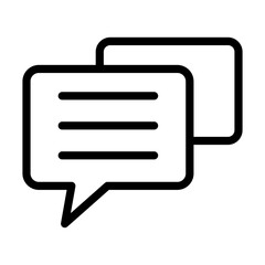 Speech Bubbles Icon in Communication Style isolated on white background