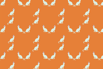 Whimsical Pastel Halloween Seamless Pattern Pastel Outline  Style  seamless pattern ideal for kids’ Halloween wallpaper, wrapping paper and party decor