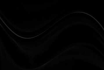 Black gray satin dark fabric texture luxurious shiny that is abstract silk cloth background with patterns soft waves blur beautiful.
