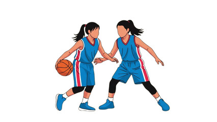 Basketball and Basketball Player Vector Silhouette Illustration Set AI EPS PNG