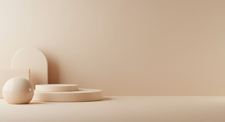 부드러운 베이지톤의 포토스튜디오.