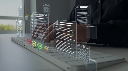 Procurement workflow documentation and efficiency in acquiring services. Includes contracts, purchase orders, bids,compliance records, helping organizations track costs.B2B purchase management. - Powered by Adobe