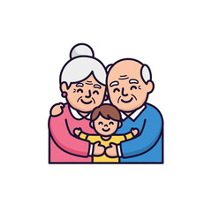 Elderly Couple with Grandchild