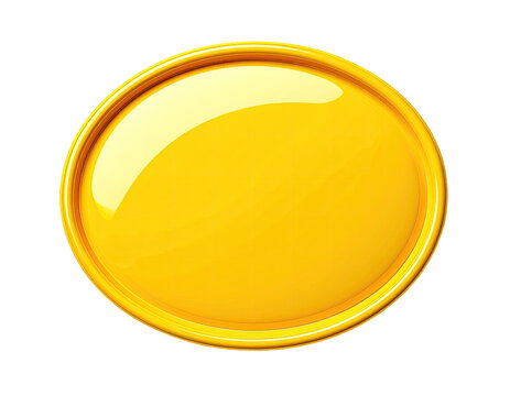 Shiny, golden, round button