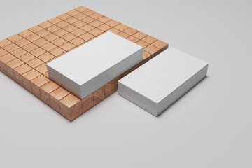 Blank business card mockup